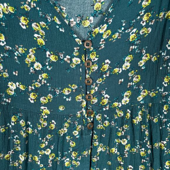 Wild Fable Dress XS Floral Gauzey Tiered Skater Y2K Babydoll Cottage Farmhouse - Picture 4 of 13